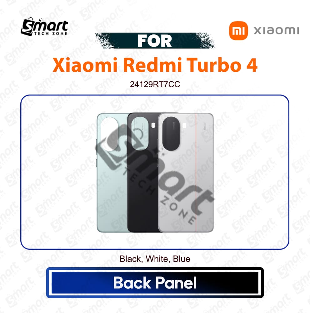 Xiaomi Redmi Turbo 4 Back Panel Backshell Back Housing Battery Back Door Catching Replacement Repair Spare Part For 24129RT7CC