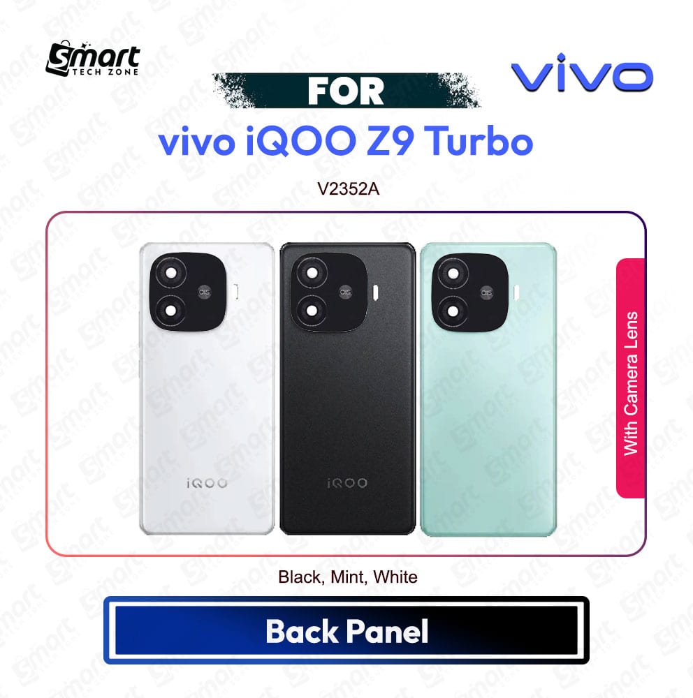 vivo iQOO Z9 Turbo Back Housing Frame / Back Panel / Backshell With Camera Glass Replacement Spare Parts V2352A