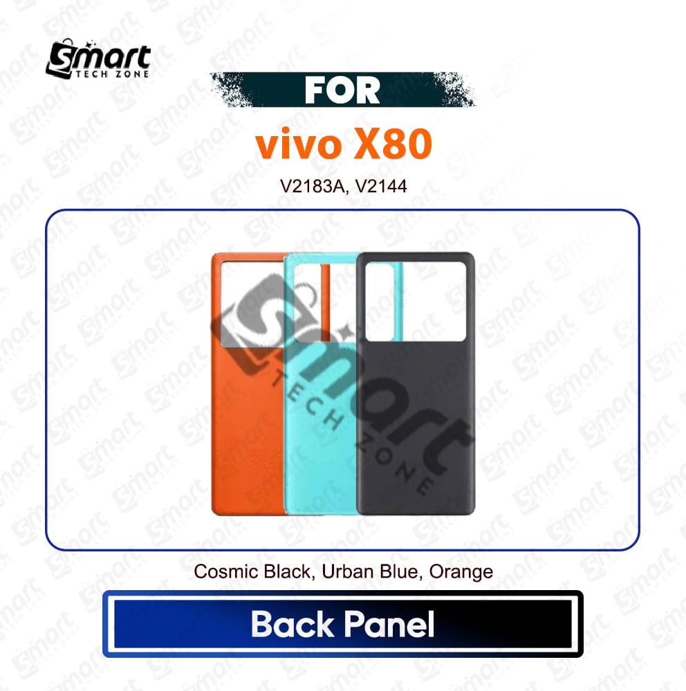 vivo X80 Back Panel Backshell Back Housing Battery Back Door Catching Replacement Repair Spare Part For V2183A, V2144