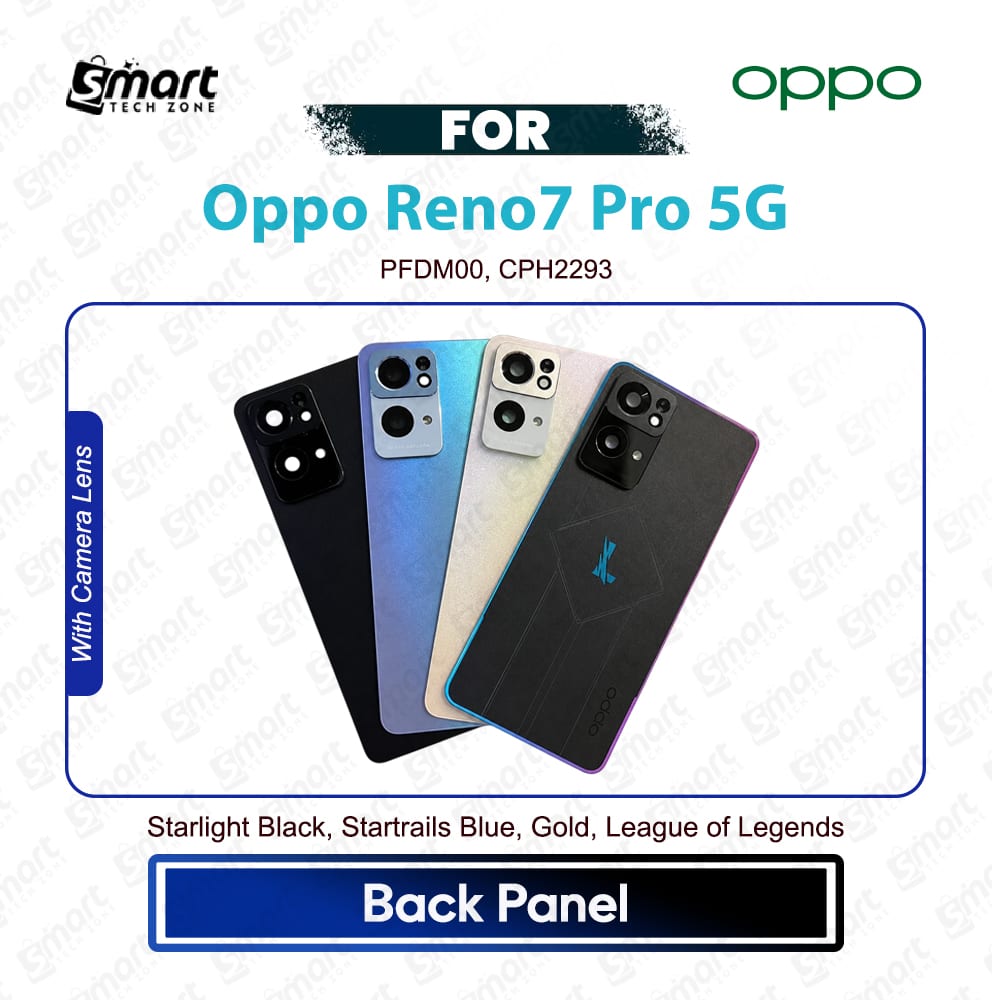 Oppo Reno7 Pro 5G Back Panel Backshell Back Housing Battery Back Door Catching With Camera Lens Glass Replacement Repair Spare Part For PFDM00, CPH2293