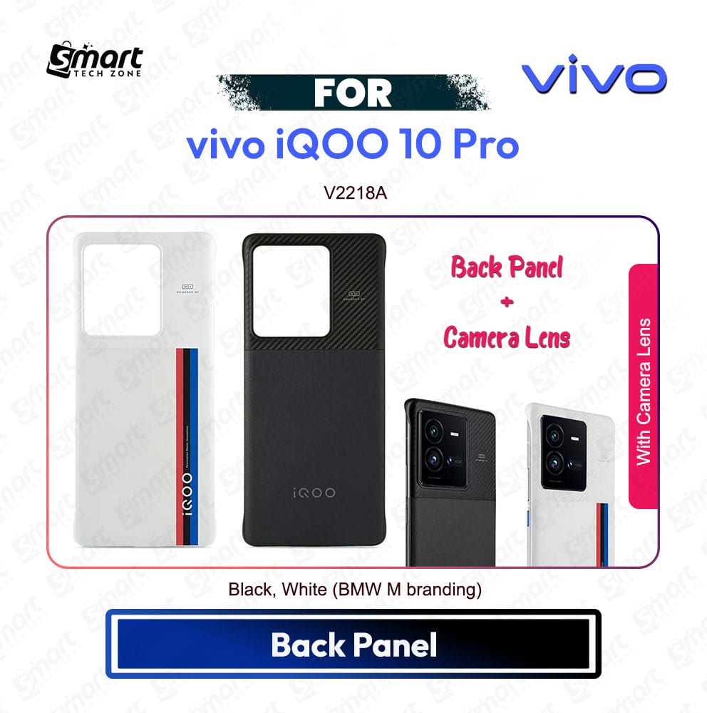 vivo iQOO 10 Pro Back Housing Frame / Back Panel / Backshell With Camera Glass Replacement Spare Parts V2218A