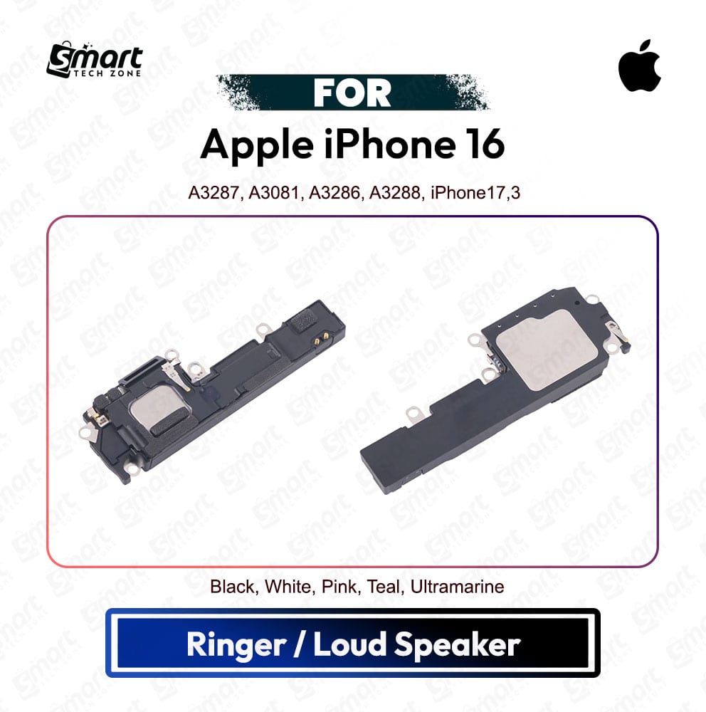 Apple iPhone 16 Loud Speaker Ringer Buzzer Module Sound Speaker Repair Replacement Spare Part for A3287, A3081, A3286, A3288, iPhone17,3