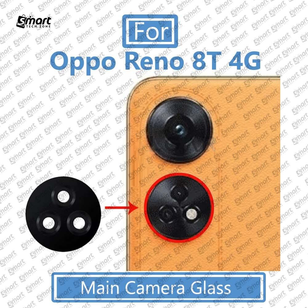 Oppo Reno 8T 4G Upper and Bottom Back Camera Glass Lens With Sticker Adhesive Replacement Parts