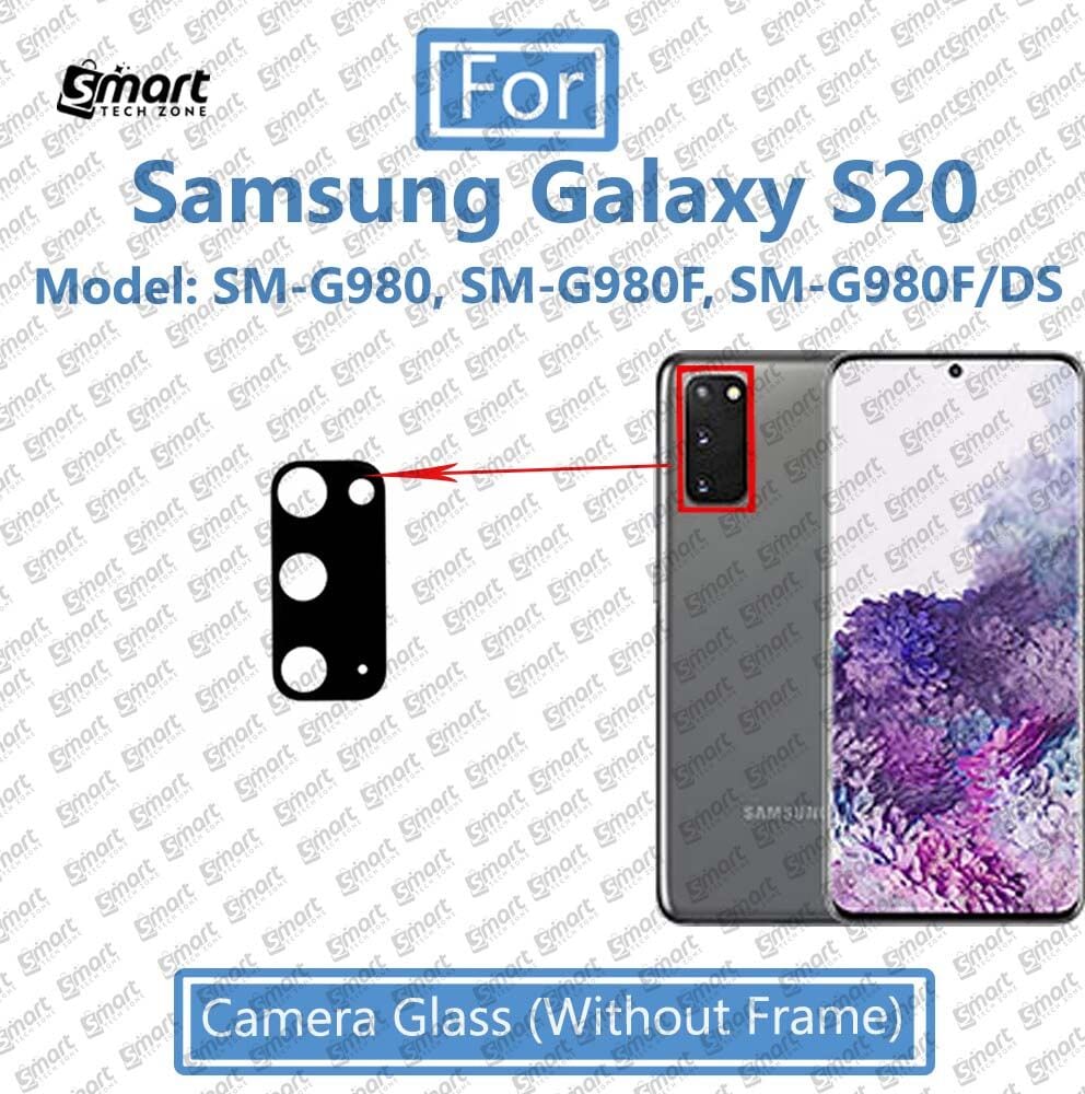 For Samsung Galaxy S20 Camera Glass Lens With Frame Replacement Parts