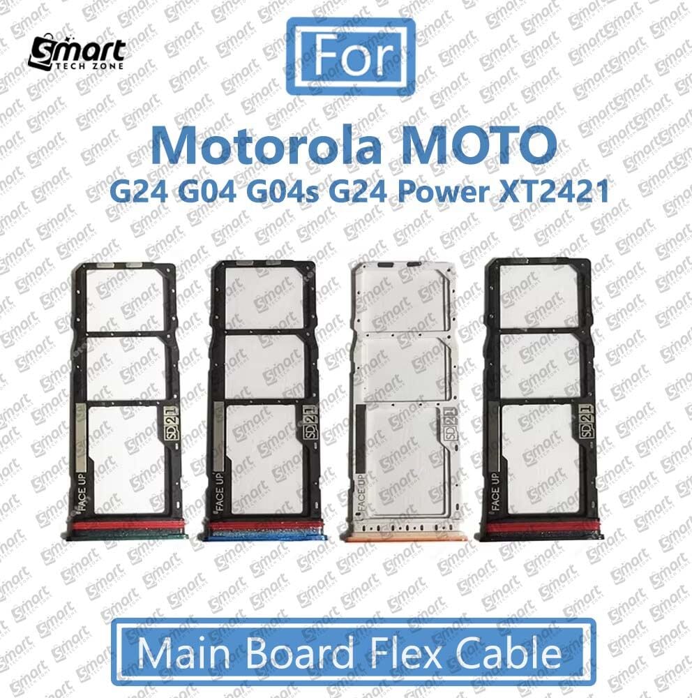 SIM Card Tray Holder For Motorola MOTO G24 G04 G04s G24 Power XT2421 Sim Card Slot Reader Adapter Parts