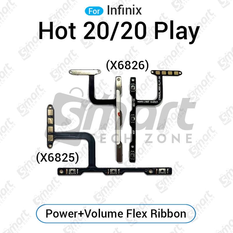 infinix Hot 20 20 Play Power on / off Switch Button Side Volume Up Down Buttons Flex Cable Replacement Parts