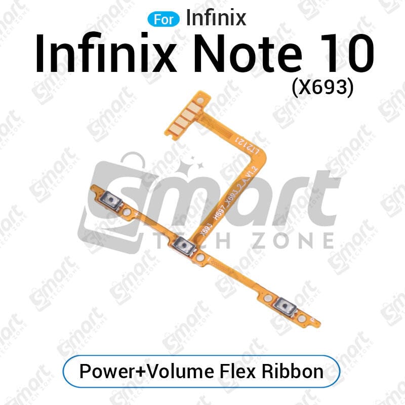 infinix Note 10 X693 Power on / off Switch Button Side Volume Up Down Buttons Flex Cable Replacement Parts