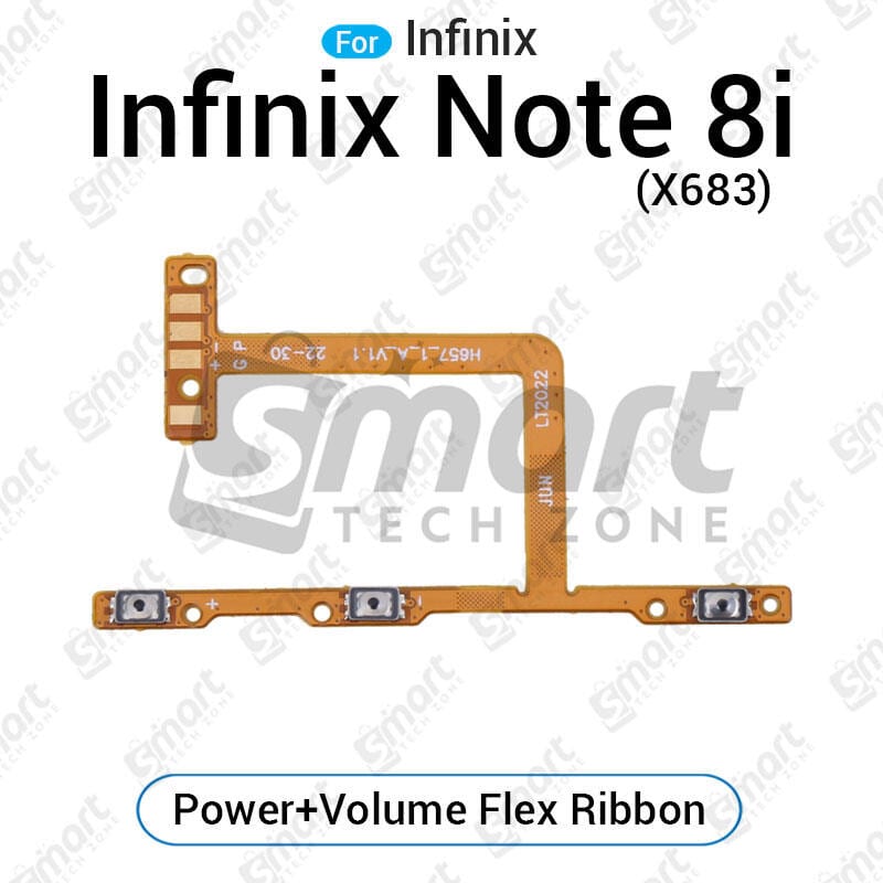 infinix Note 8i X683 Power on / off Switch Button Side Volume Up Down Buttons Flex Cable Replacement Parts
