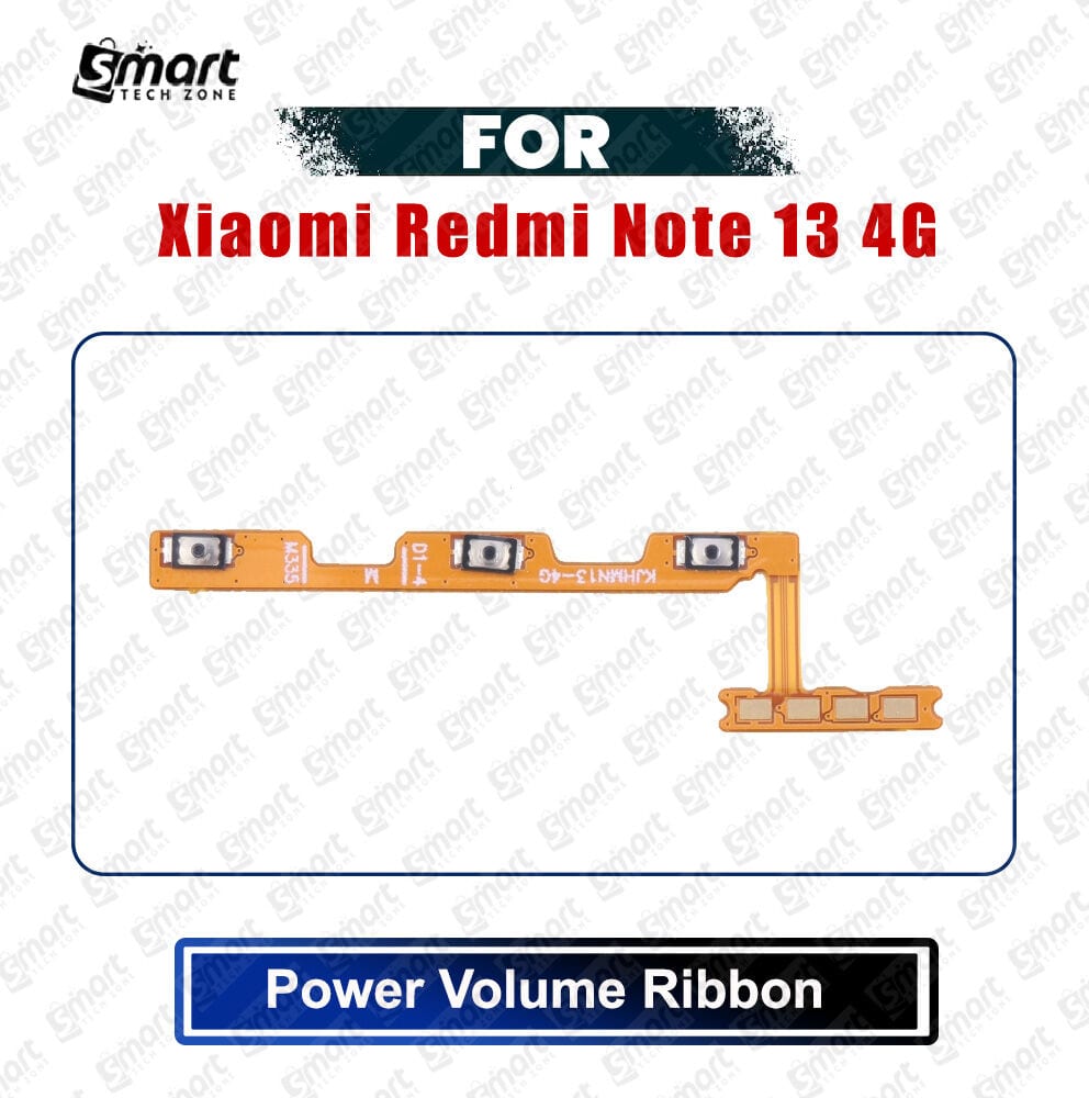 Xiaomi Redmi Note 13 4G (23129RAA4G, 23124RA7EO, 23129RA5FL) Power On/Off Switch Button Side Volume Up Down Buttons Flex Cable Replacement Parts