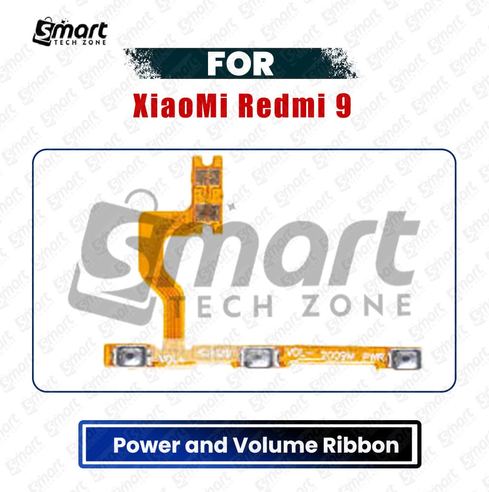 Xiaomi Redmi 9 Power On/Off Switch Button Side Volume Up Down Buttons Flex Cable Replacement Parts