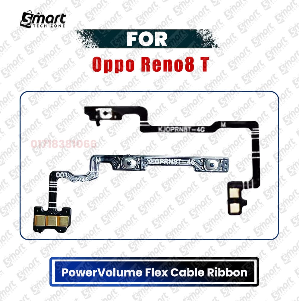 Oppo Reno8 T 4G Power On/Off Switch Button Side Volume Up Down Buttons Flex Cable Replacement Parts