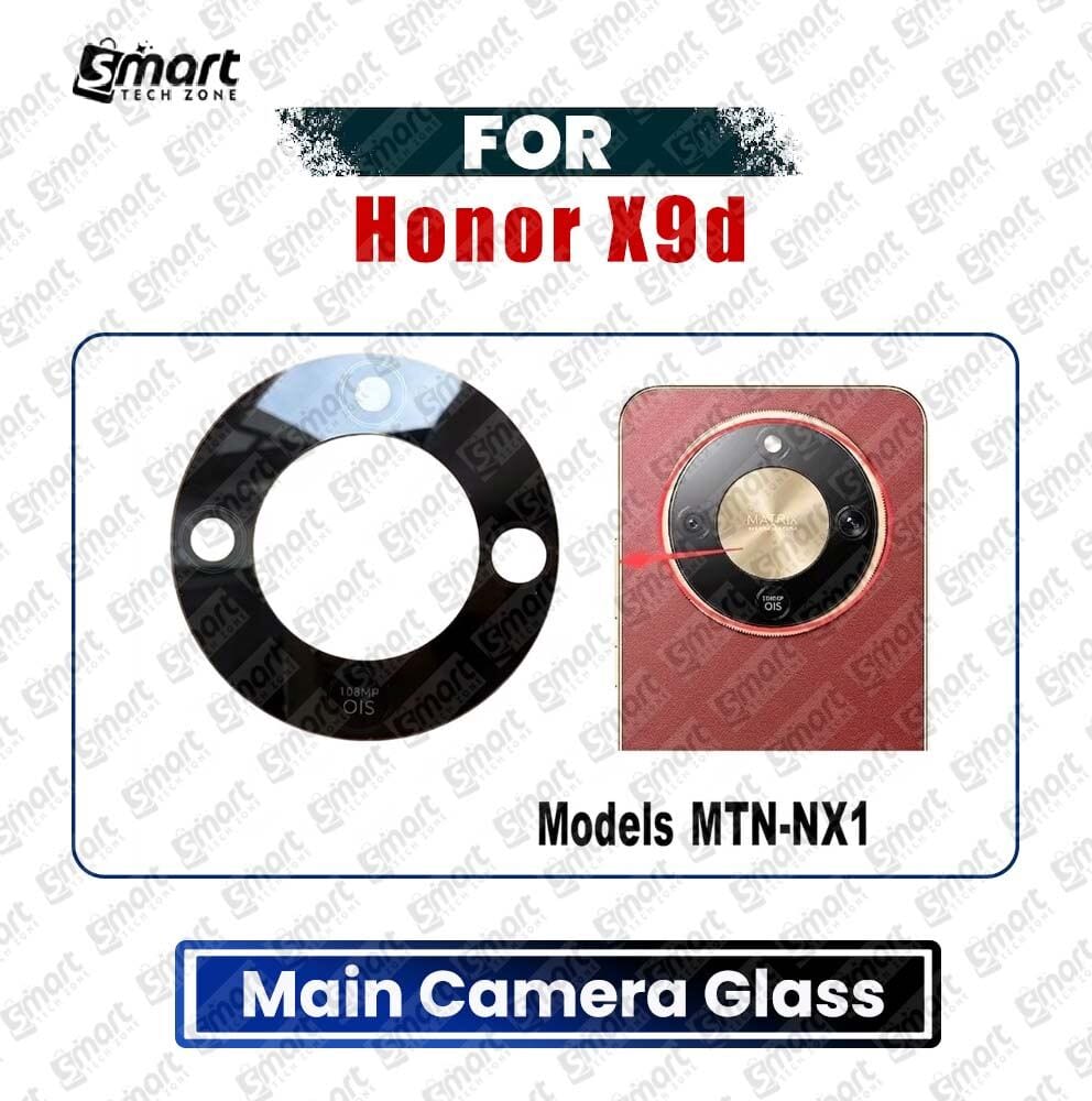 Rear Back Camera Glass Lens Replacement For Honor X9d With Adhesive Sticker for MTN-NX1 Replacement Part (Not Tempered Camera Glass Protector, It's Main Glass)
