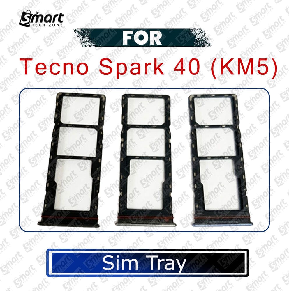 SIM Card Tray Holder For Tecno Spark 40 KM5 Sim Card Slot Reader Adapter Parts