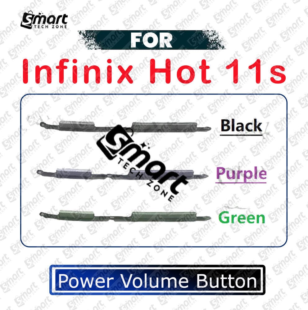 Power Volume Out Side Key Side Button For Infinix Hot 11s External Volume Button + Power ON OFF