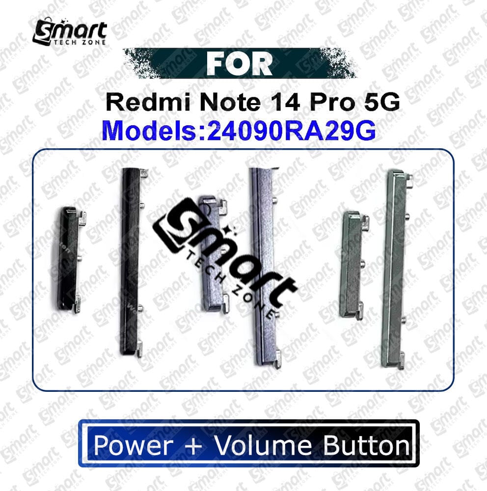Power Volume Out Side Key Side Button For Xiaomi Redmi Note 14 Pro 5G External Volume Button + Power ON OFF