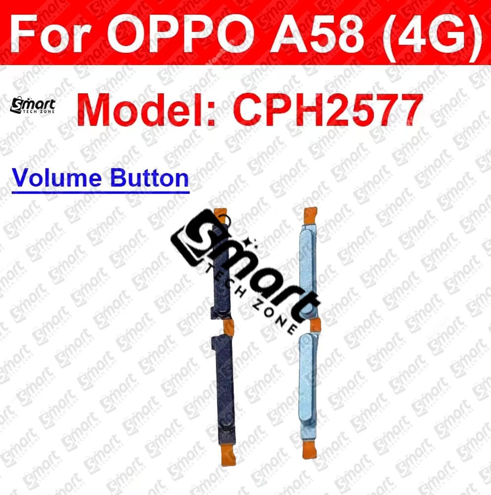 Oppo A58 Side Volume Up Down Button Replacement External Volume Button Key