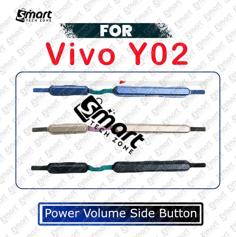 Power Volume Out Side Key Side Button For Vivo Y02 External Volume Button + Power ON OFF