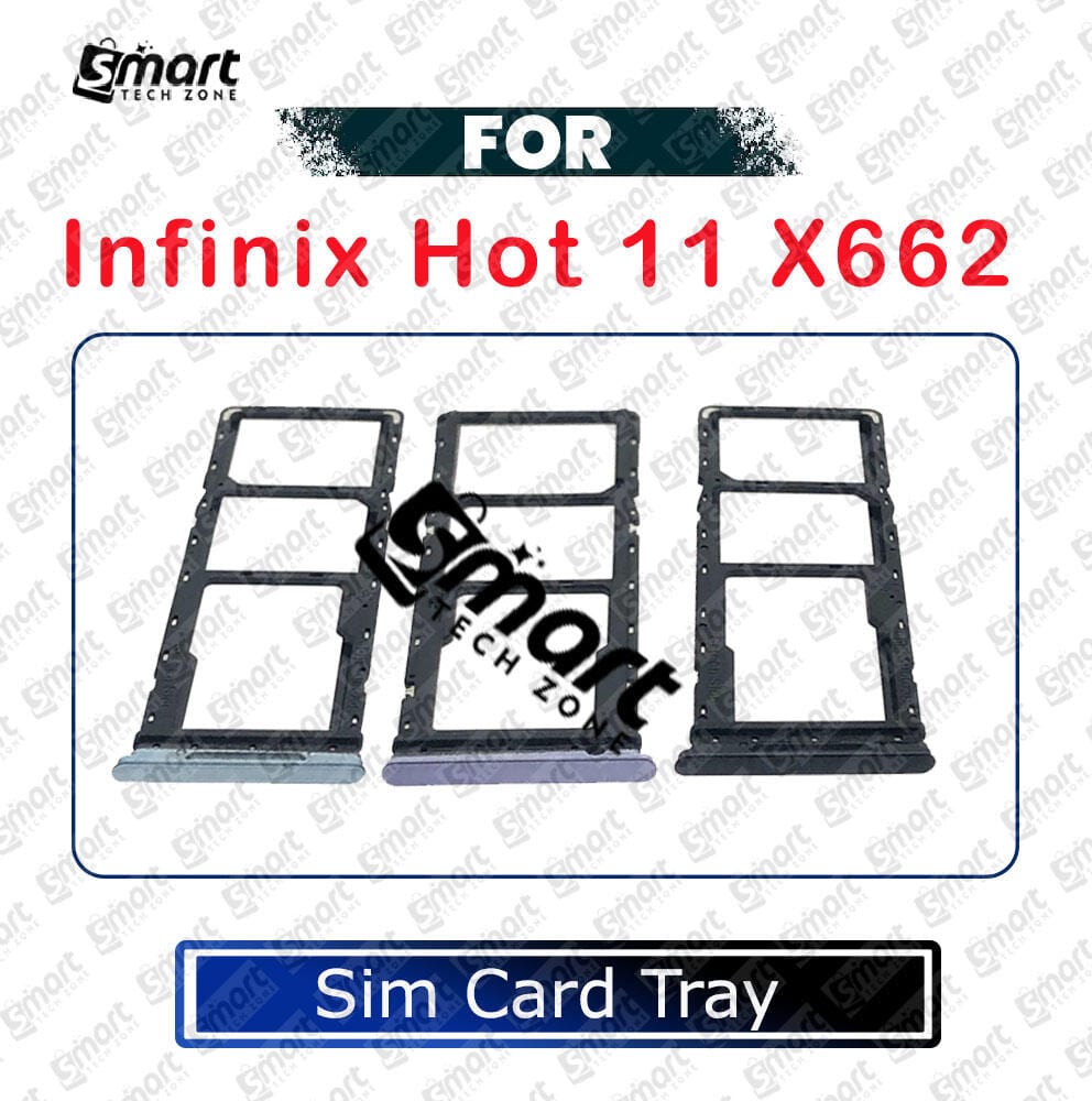 For Infinix Hot 11 X662 Sim Tray Micro SD Card Slot with Sim Ejector Pin Replacement Parts