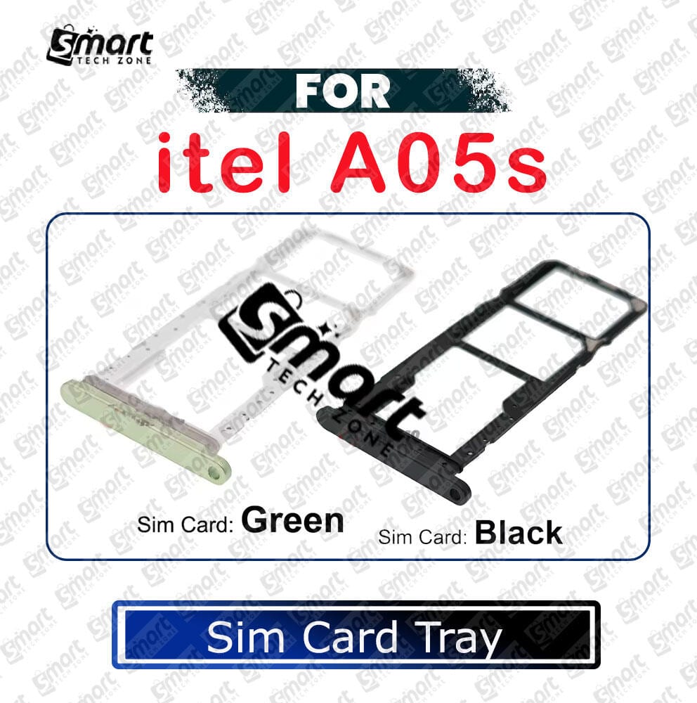 For itel A05s Sim Tray Micro SD Card Slot with Sim Ejector Pin Replacement Parts
