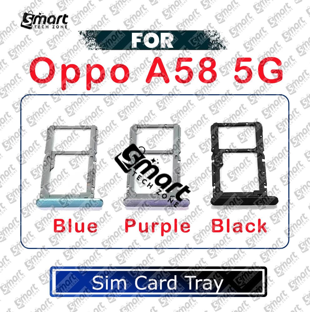 For Oppo A58 5G Sim Tray Micro SD Card Slot with Sim Ejector Pin Replacement Parts