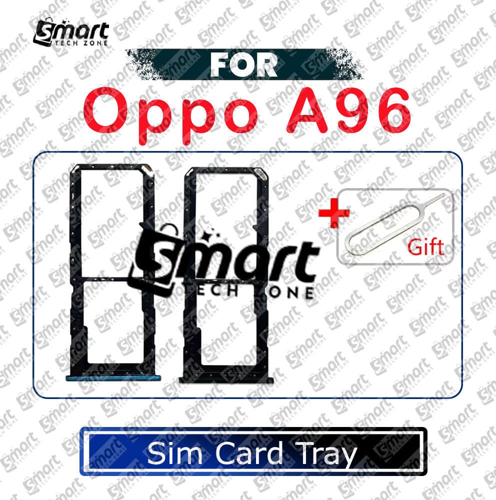 For Oppo A96 Sim Tray Micro SD Card Slot with Sim Ejector Pin Replacement Parts