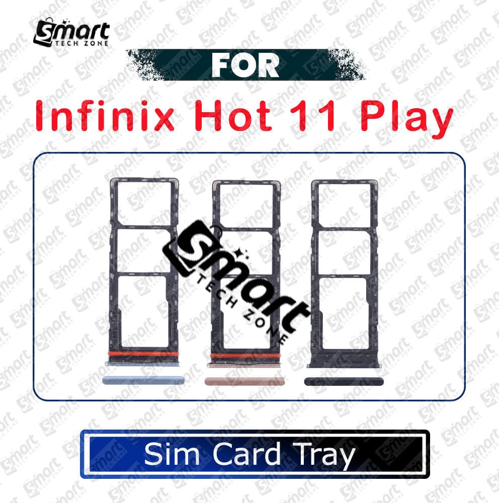 For Infinix Hot 11 Play Sim Tray Micro SD Card Slot with Sim Ejector Pin Replacement Parts