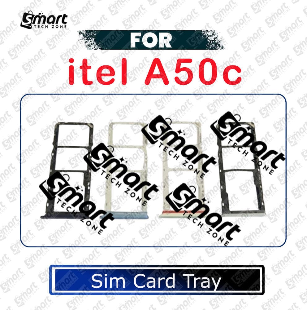 For itel A50c Sim Tray Micro SD Card Slot with Sim Ejector Pin Replacement Parts