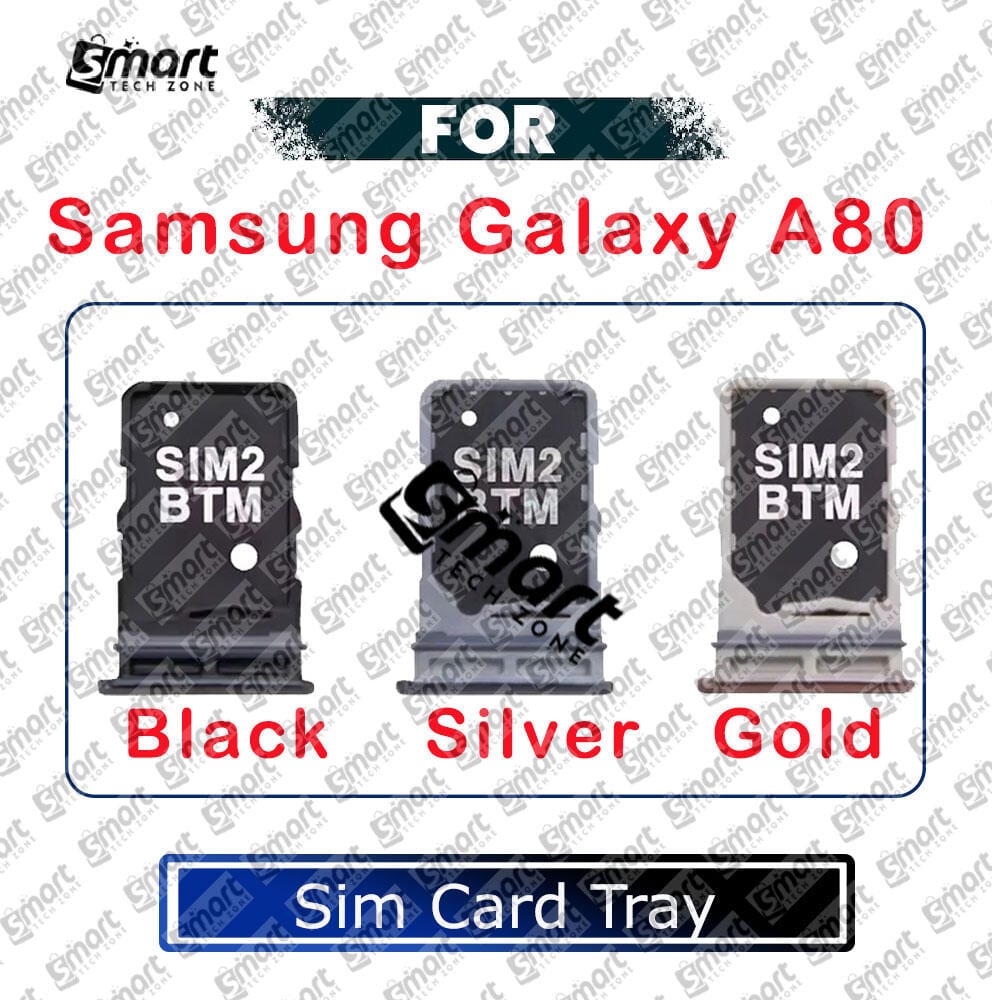 For Samsung Galaxy A80 Sim Tray Micro SD Card Slot with Sim Ejector Pin Replacement Parts