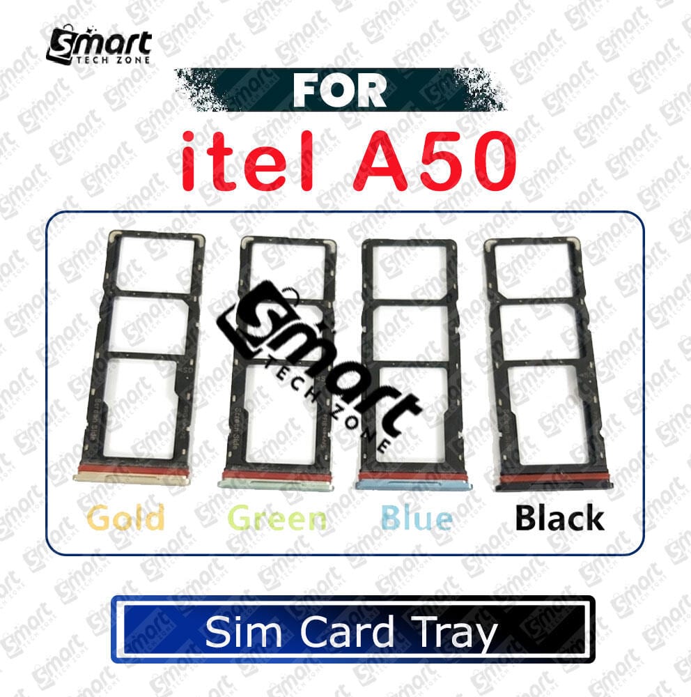 For itel A50 Sim Tray Micro SD Card Slot with Sim Ejector Pin Replacement Parts