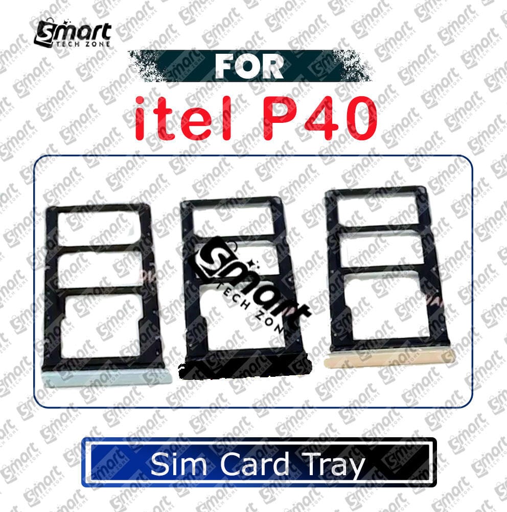 For itel P40 Sim Tray Micro SD Card Slot with Sim Ejector Pin Replacement Parts