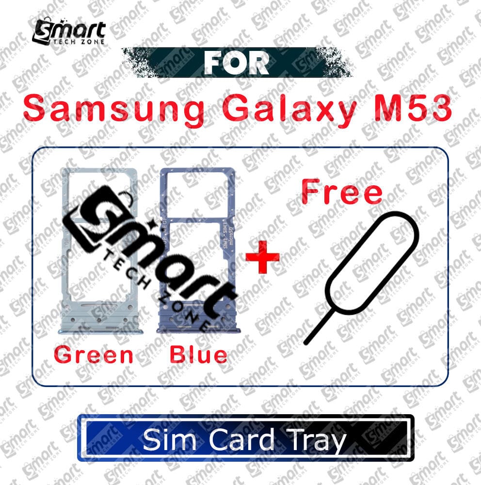 For Samsung Galaxy M53 Sim Tray Micro SD Card Slot with Sim Ejector Pin Replacement Parts