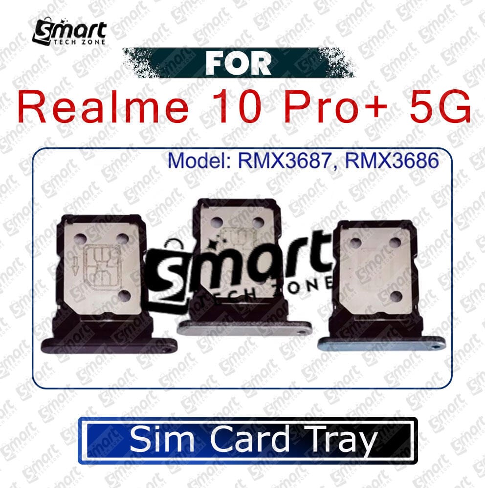 For Realme 10 Pro Plus 5G Sim Tray Micro SD Card Slot with Sim Ejector Pin Replacement Parts
