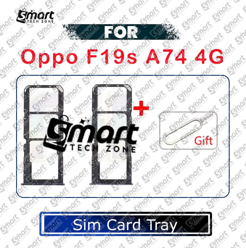 For Oppo F19s A74 4G Sim Tray Micro SD Card Slot with Sim Ejector Pin Replacement Parts
