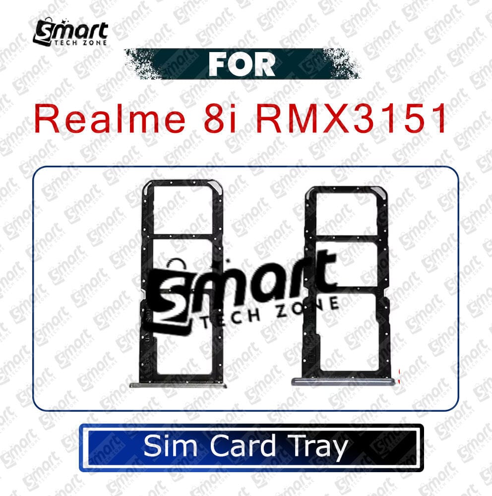 For Realme 8i Sim Tray Micro SD Card Slot with Sim Ejector Pin Replacement Parts