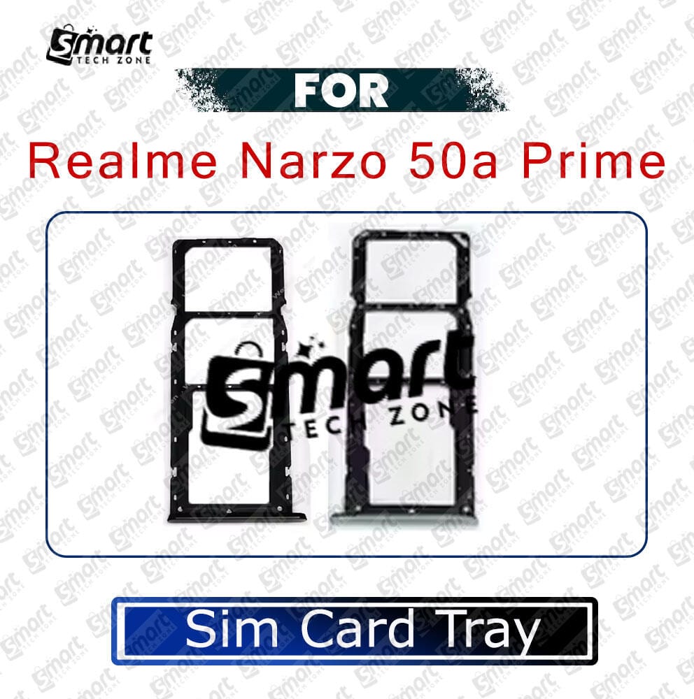 For Realme Narzo 50a Prime Sim Tray Micro SD Card Slot with Sim Ejector Pin Replacement Parts