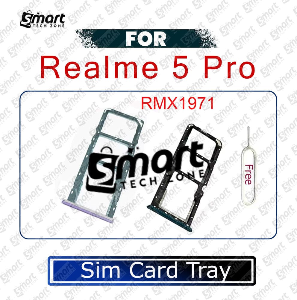 For Realme 5 Pro RMX1971 Sim Tray Micro SD Card Slot with Sim Ejector Pin Replacement Parts