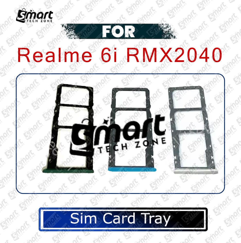For Realme 6i RMX2040 Sim Tray Micro SD Card Slot with Sim Ejector Pin Replacement Parts
