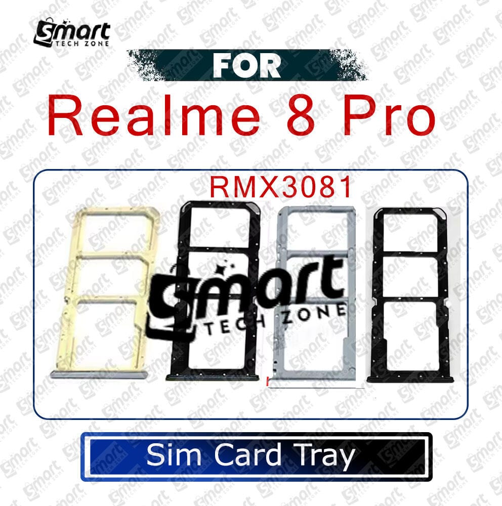 For Realme 8 Pro RMX3081 Sim Tray Micro SD Card Slot with Sim Ejector Pin Replacement Parts