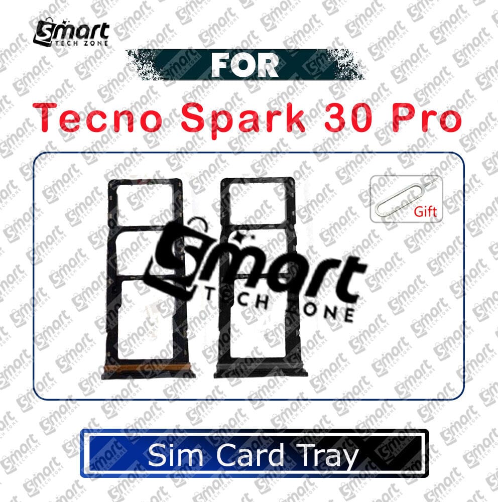 For Tecno Spark 30 Pro Sim Tray Micro SD Card Slot with Sim Ejector Pin Replacement Parts