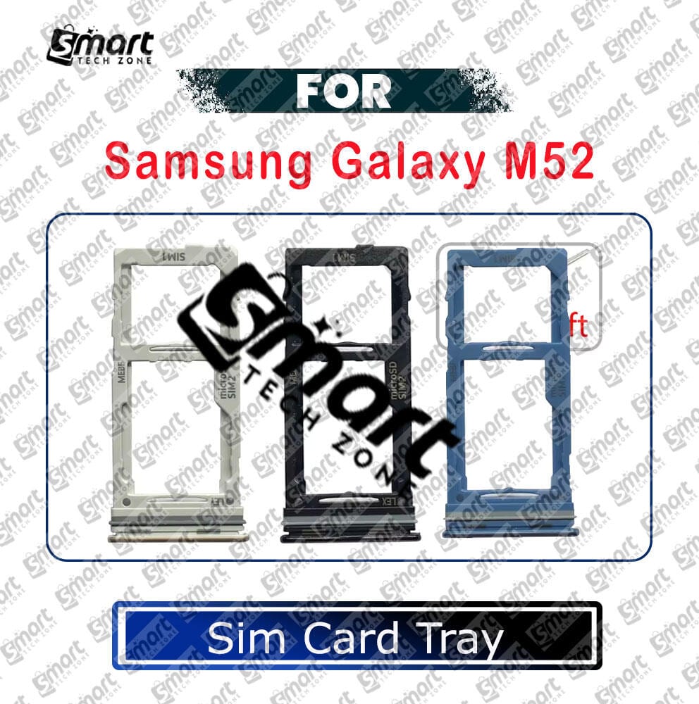 For Samsung Galaxy M52 Sim Tray Micro SD Card Slot with Sim Ejector Pin Replacement Parts