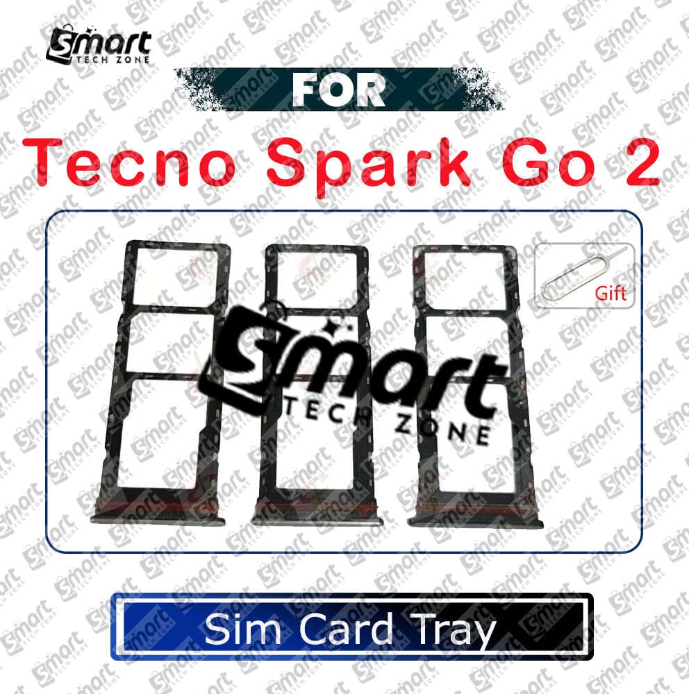 For Tecno Spark Go 2 Sim Tray Micro SD Card Slot with Sim Ejector Pin Replacement Parts