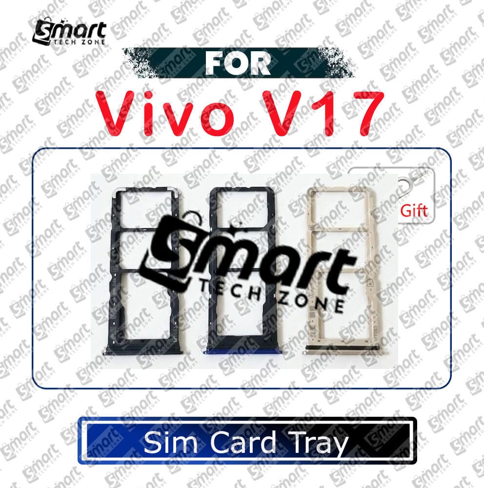 For Vivo V17 Sim Tray Micro SD Card Slot with Sim Ejector Pin Replacement Parts