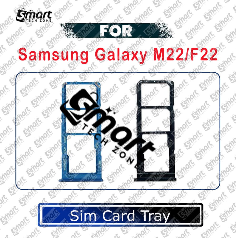 For  Samsung Galaxy M22 F22 Sim Tray Micro SD Card Slot with Sim Ejector Pin Replacement Parts