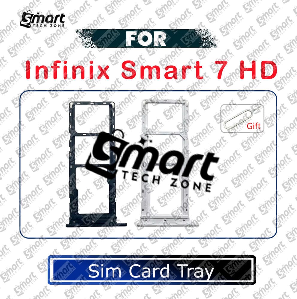 For Infinix Smart 7 HD Sim Tray Micro SD Card Slot with Sim Ejector Pin Replacement Parts