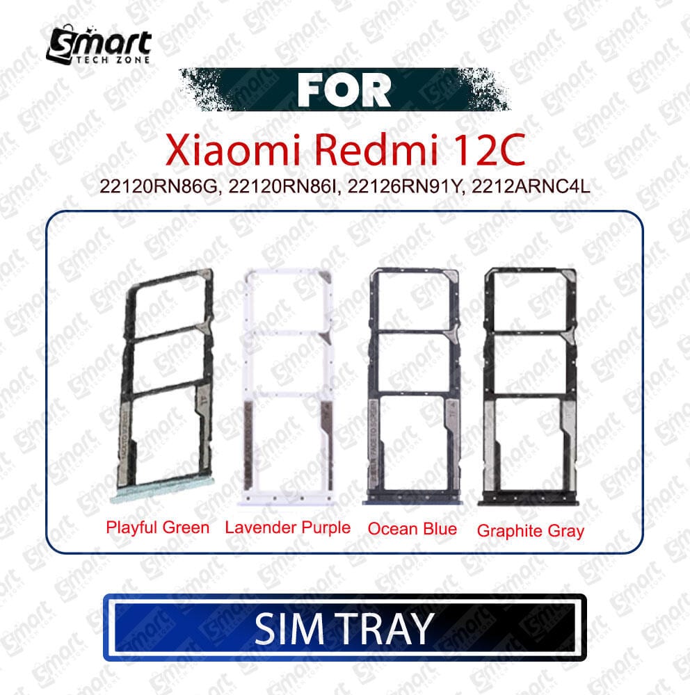 Xiaomi Redmi 12C SIM Card Tray Holder / SIM Slot – Replacement Part