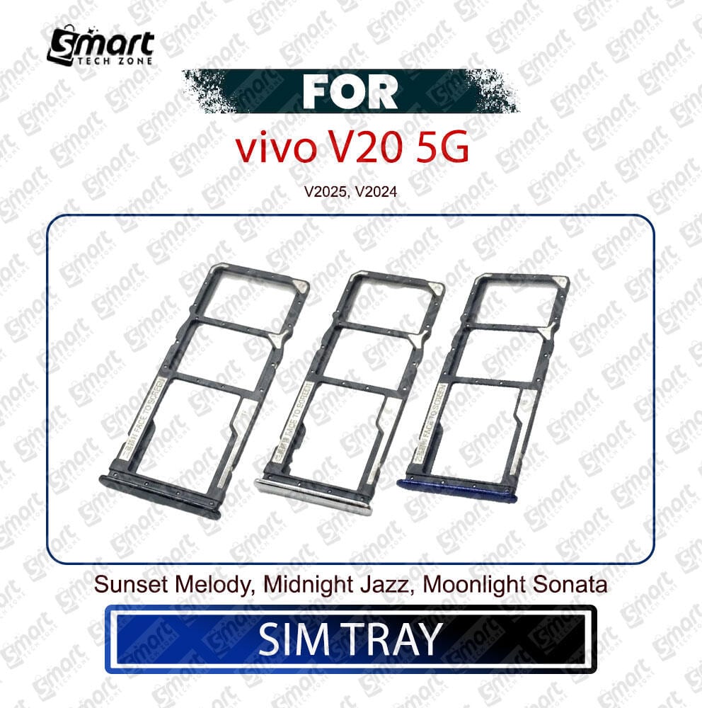 Vivo V20 5G SIM Tray + Micro SD Card Slot Holder – Replacement Part
