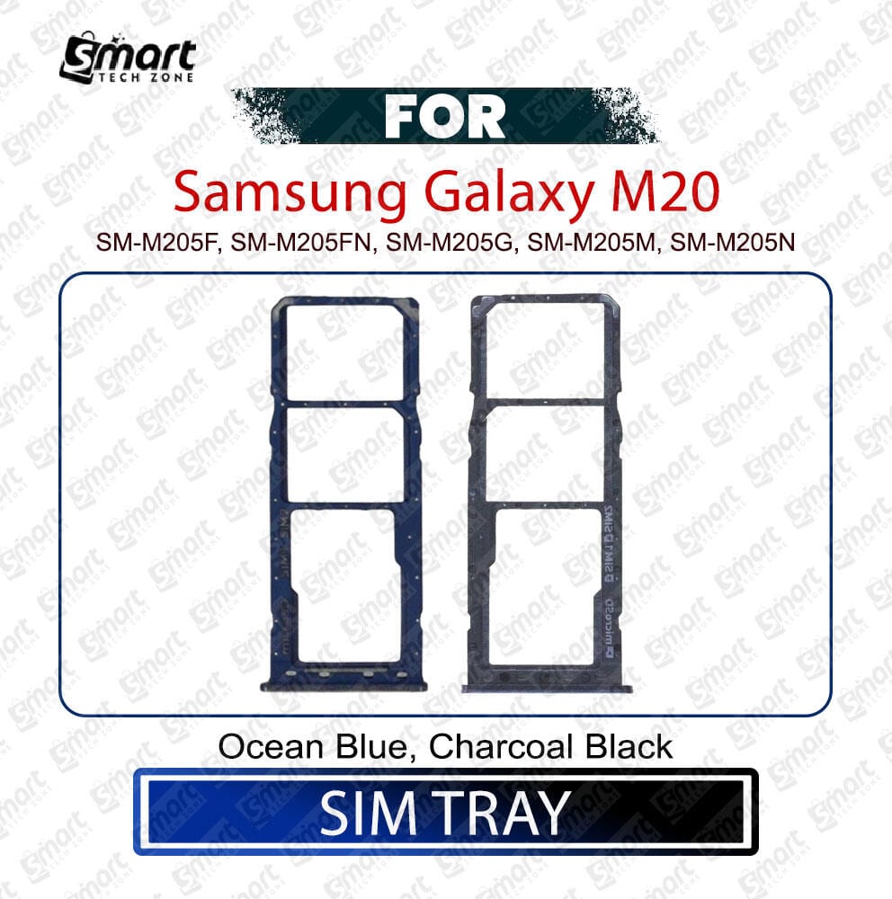 For Samsung Galaxy M20 Sim Tray Micro SD Card Slot with Sim Ejector Pin Replacement Part