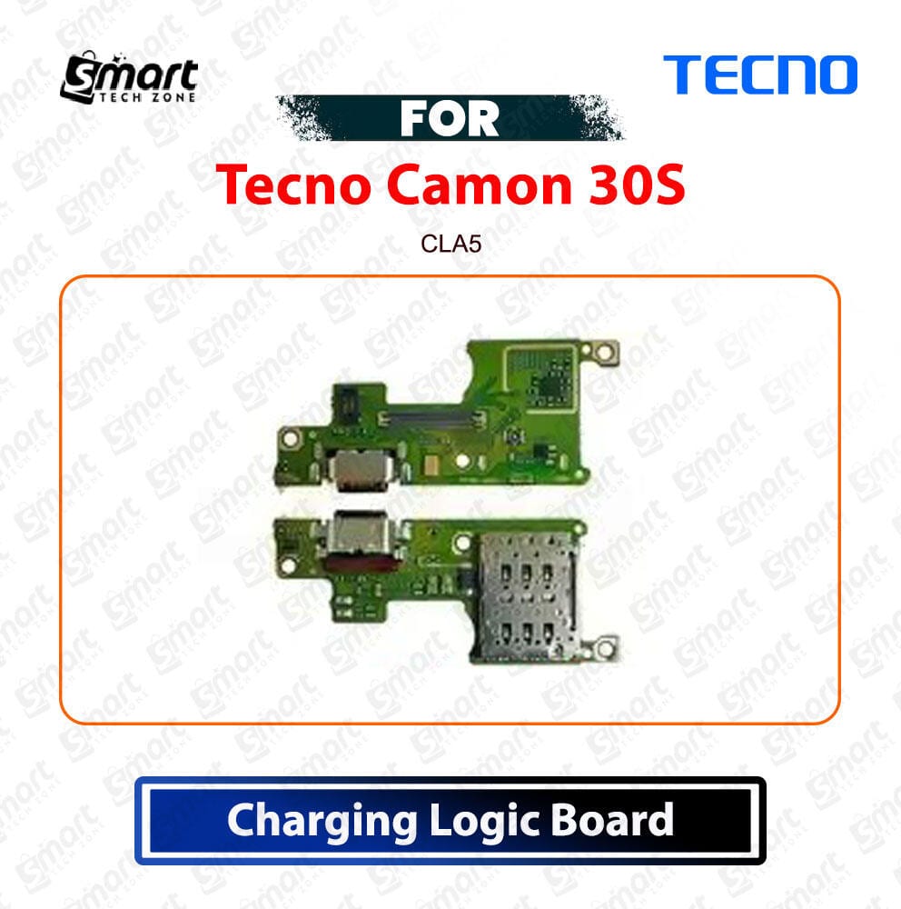 Tecno Camon 30S Charging Logic Board Charging Port PCB USB Plug Dock Connector Flex Replacement Repair Spare Part For CLA5