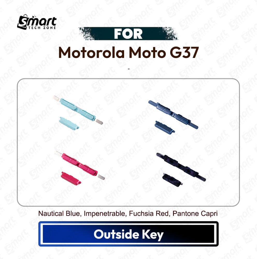 Motorola Moto G37 Power On Off, Volume Up Down Button Side Key, Outside Key Replacement Repair Spare Part For