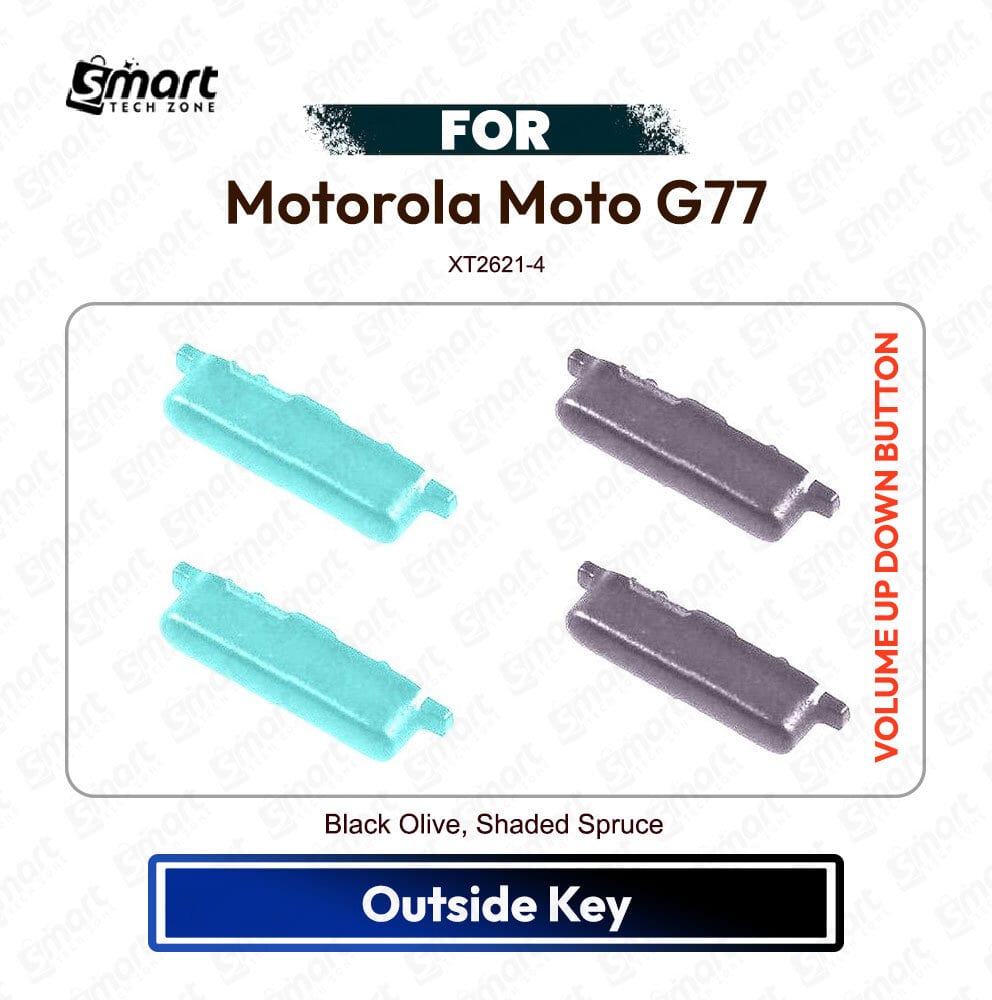 Motorola Moto G77 Power On Off, Volume Up Down Button Side Key, Outside Key Replacement Repair Spare Part For XT2621-4